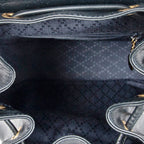 Backpack Mini Bamboo Backpack Navy Calfskin Leather