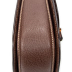 Shoulder Bag Small Bamboo Top Handle Flap Brown Calfskin Leather