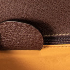 Shoulder Bag Small Bamboo Top Handle Flap Brown Calfskin Leather
