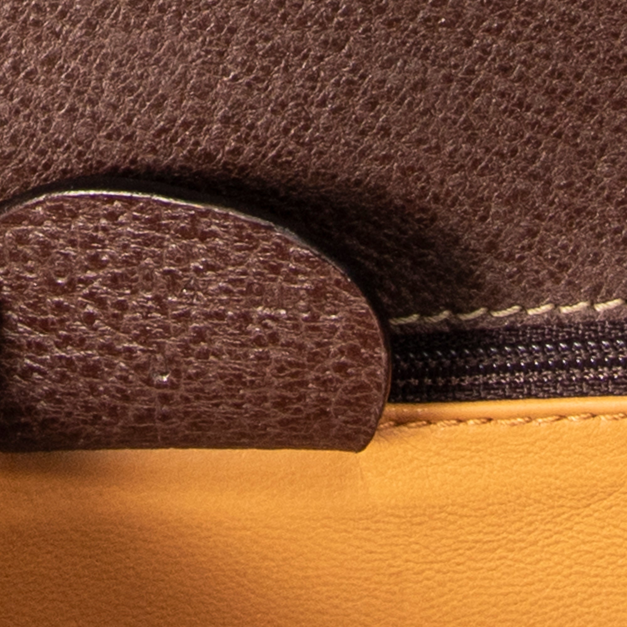 Shoulder Bag Small Bamboo Top Handle Flap Brown Calfskin Leather