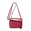 Shoulder Bag Mini Puzzle Bag Raspberry Pink Calfskin Leather