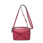 Shoulder Bag Mini Puzzle Bag Raspberry Pink Calfskin Leather