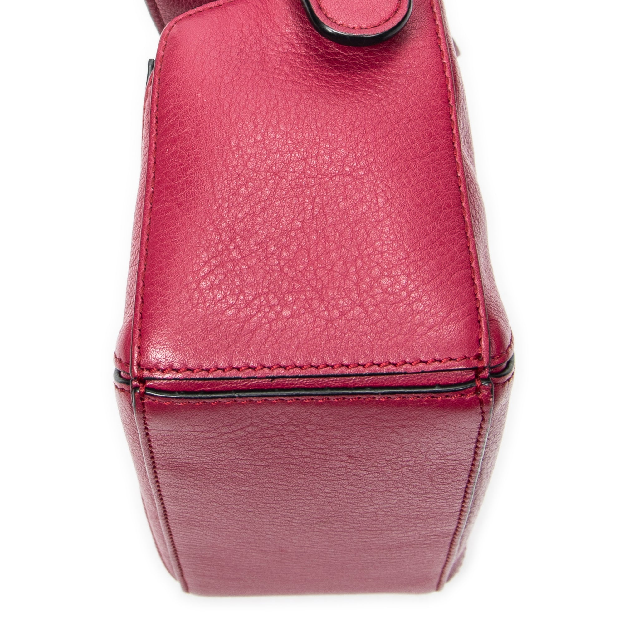 Shoulder Bag Mini Puzzle Bag Raspberry Pink Calfskin Leather