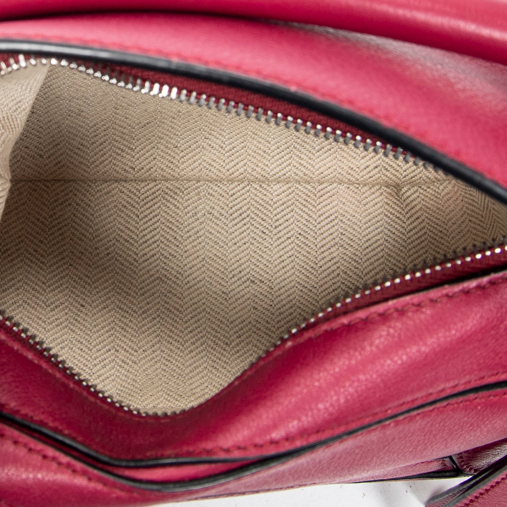 Shoulder Bag Mini Puzzle Bag Raspberry Pink Calfskin Leather