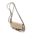 Shoulder Bag Mini Faye Taupe Calfskin Leather