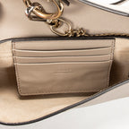 Shoulder Bag Mini Faye Taupe Calfskin Leather