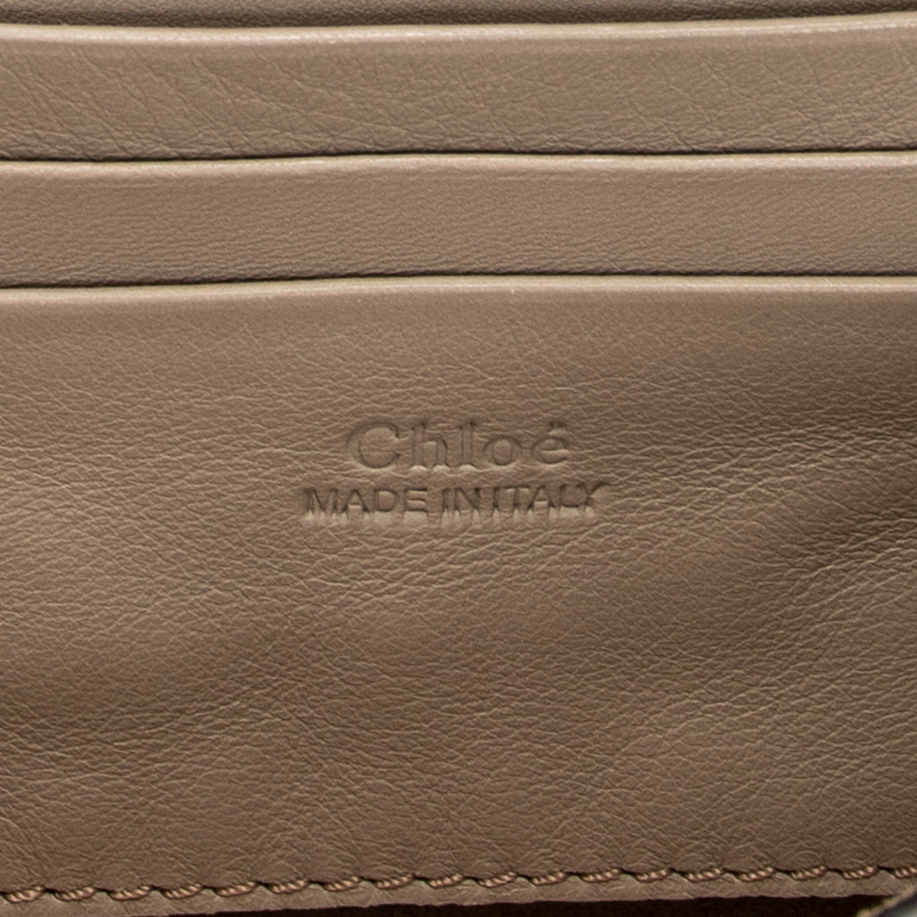 Shoulder Bag Mini Faye Taupe Calfskin Leather