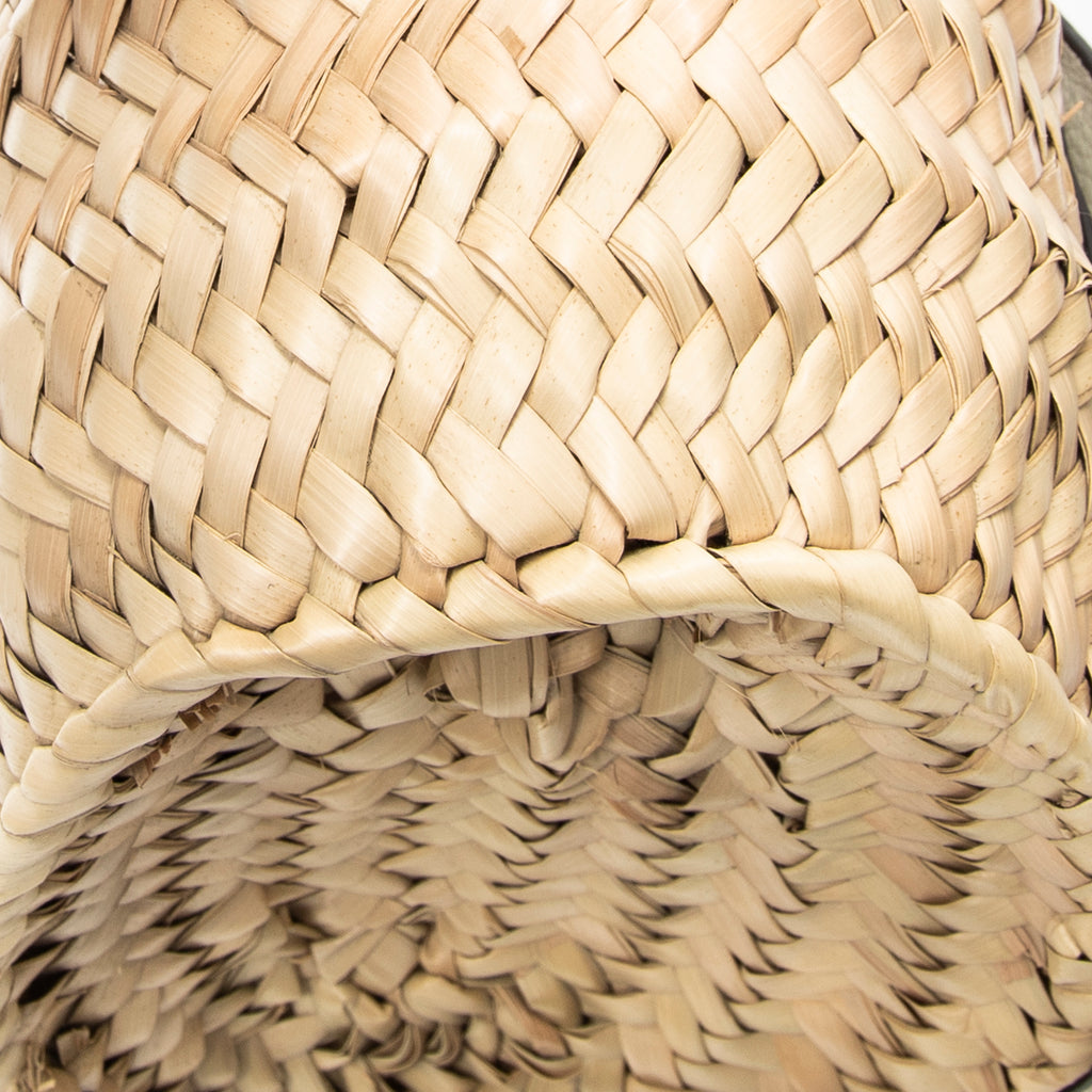 Shoulder Bag Mini Marcie Basket Natural Woven Raffia Canvas