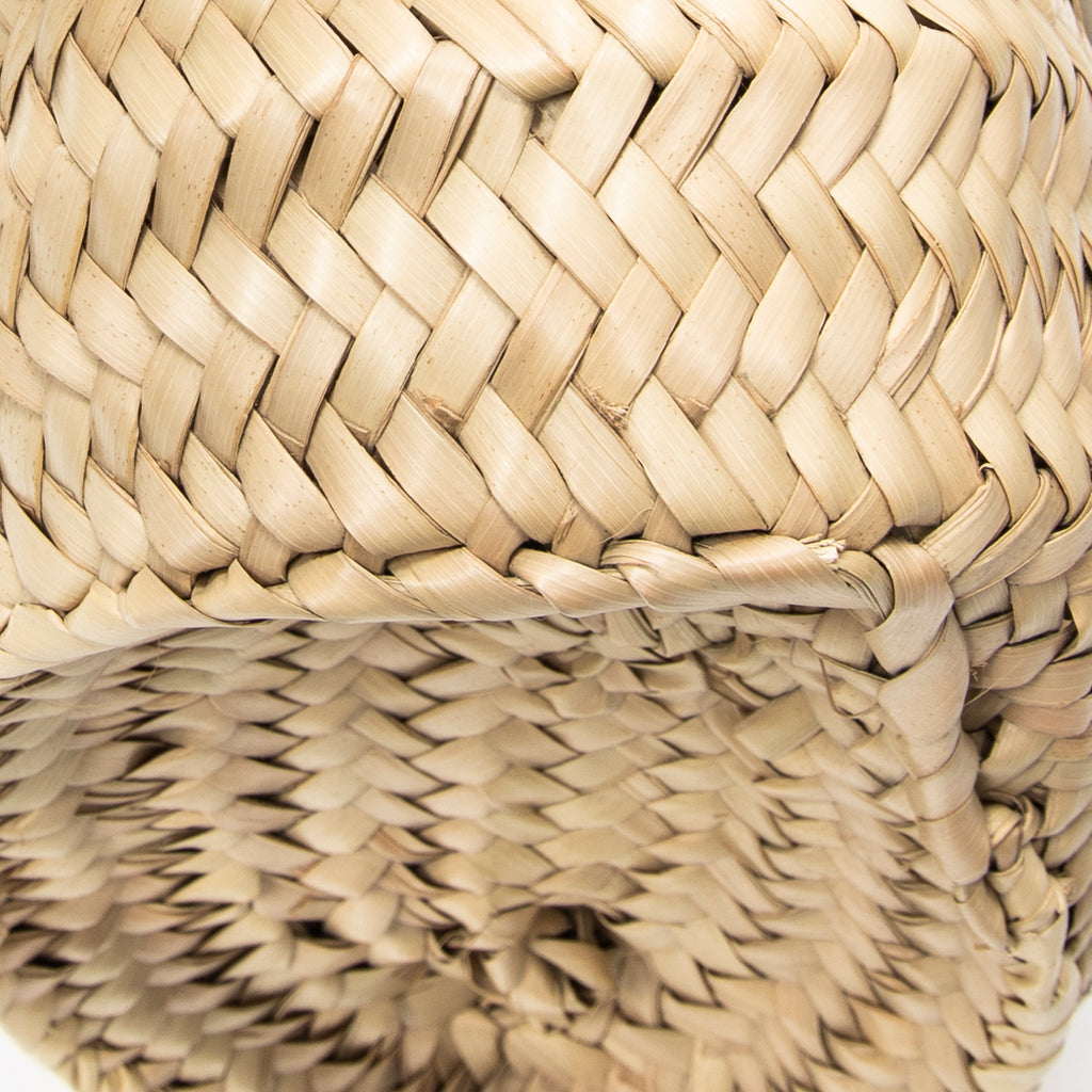 Shoulder Bag Mini Marcie Basket Natural Woven Raffia Canvas