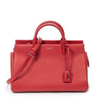 Shoulder Bag Small Cabas Rive Gauche Red Grained Calfskin Leather