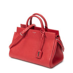 Shoulder Bag Small Cabas Rive Gauche Red Grained Calfskin Leather