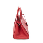 Shoulder Bag Small Cabas Rive Gauche Red Grained Calfskin Leather