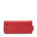 Shoulder Bag Small Cabas Rive Gauche Red Grained Calfskin Leather