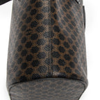 Shoulder Bag Bucket Tote Black Macadam Coated Canvas