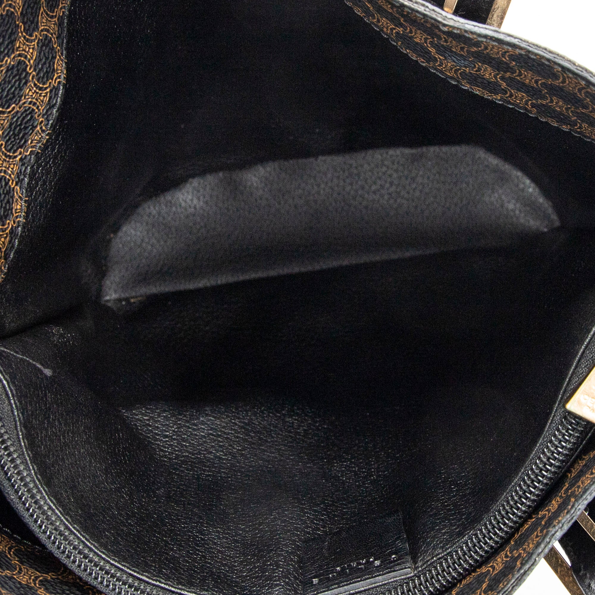 Shoulder Bag Bucket Tote Black Macadam Coated Canvas