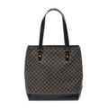 Shoulder Bag Shopping Tote Black Macadam Coated Canvas