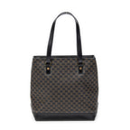 Bolso de hombro Tote de compras de lona revestida Macadam negra