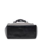 Bolso de hombro Tote de compras de lona revestida Macadam negra