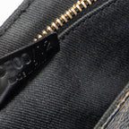 Bolso de hombro Tote de compras de lona revestida Macadam negra