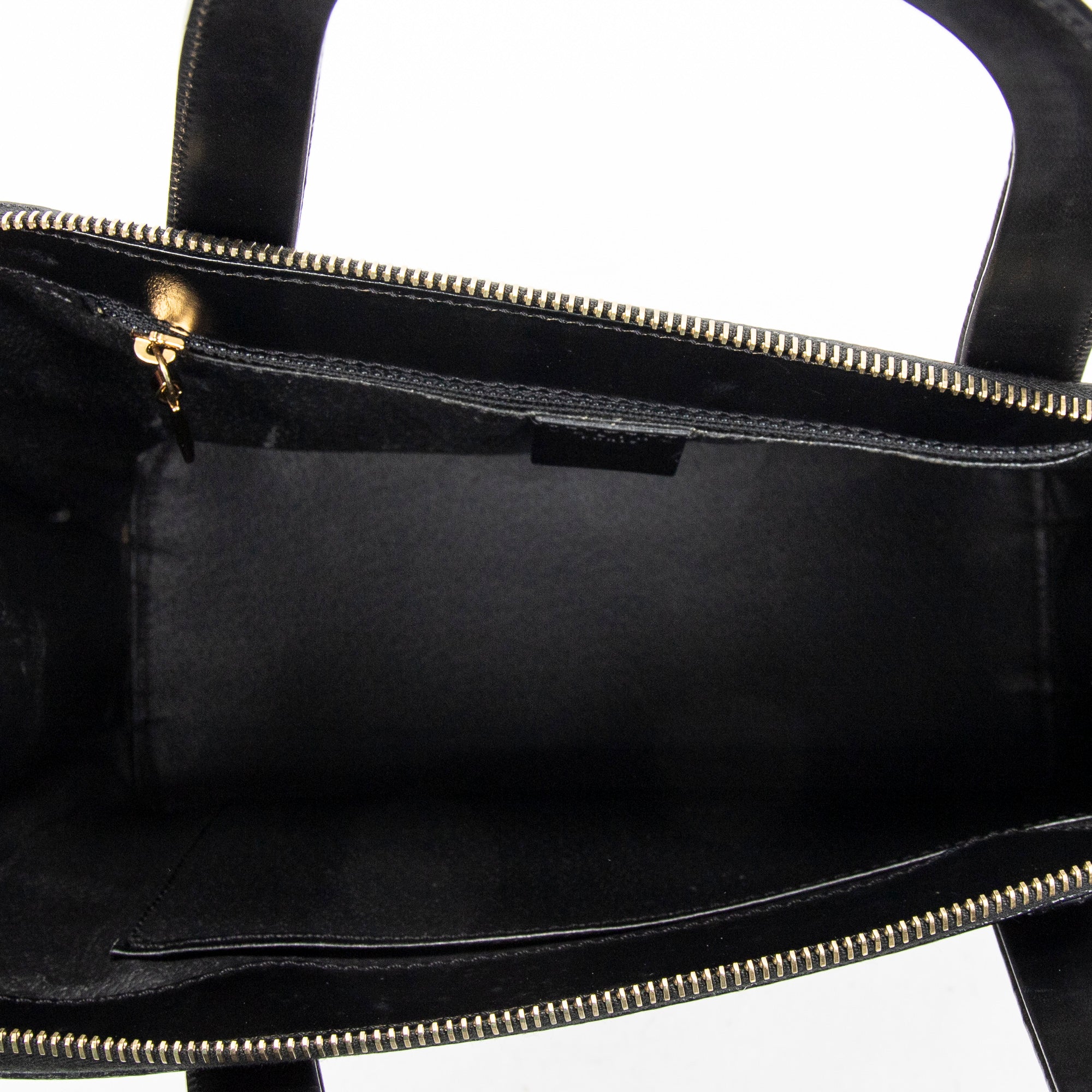 Handbag Zip Top Handle Black Macadam Coated Canvas