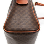 Bolso de mano Boston pequeño de lona revestida Macadam marrón