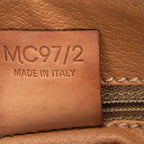 Bolso de mano Boston pequeño de lona revestida Macadam marrón