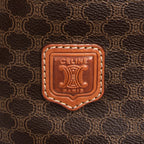 Bolso de hombro tipo cubo Macadam de lona revestida marrón