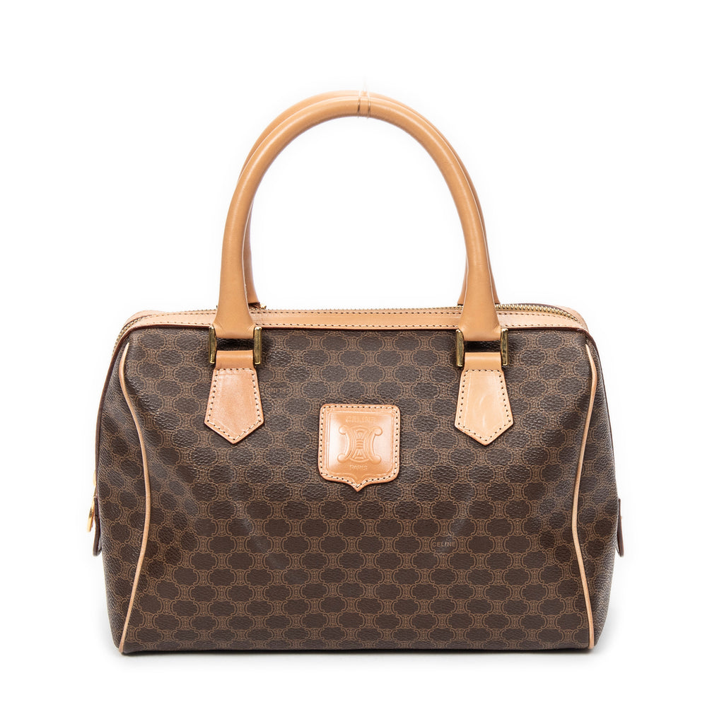 Handbag Small Boston Beige Macadam Coated Canvas
