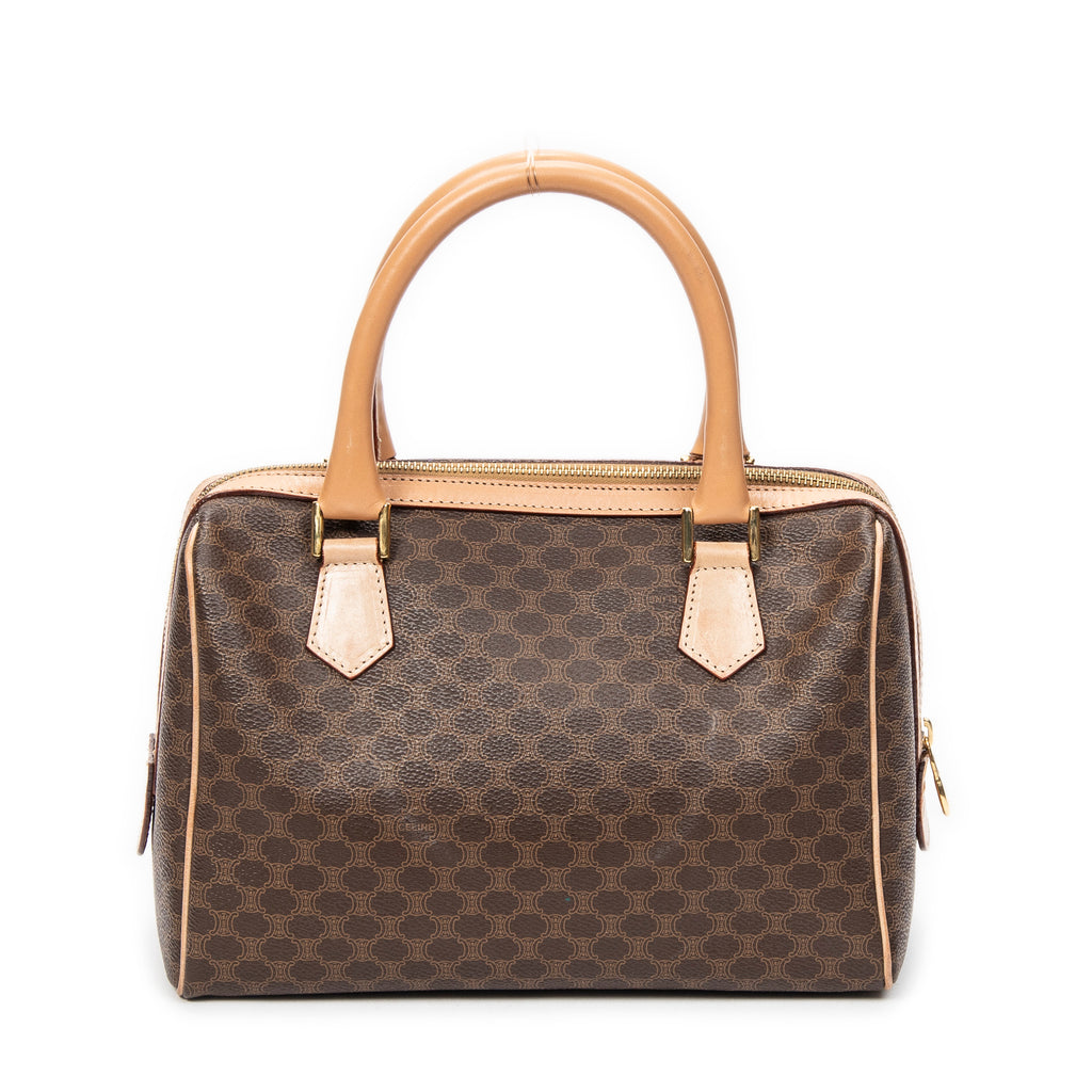 Handbag Small Boston Beige Macadam Coated Canvas