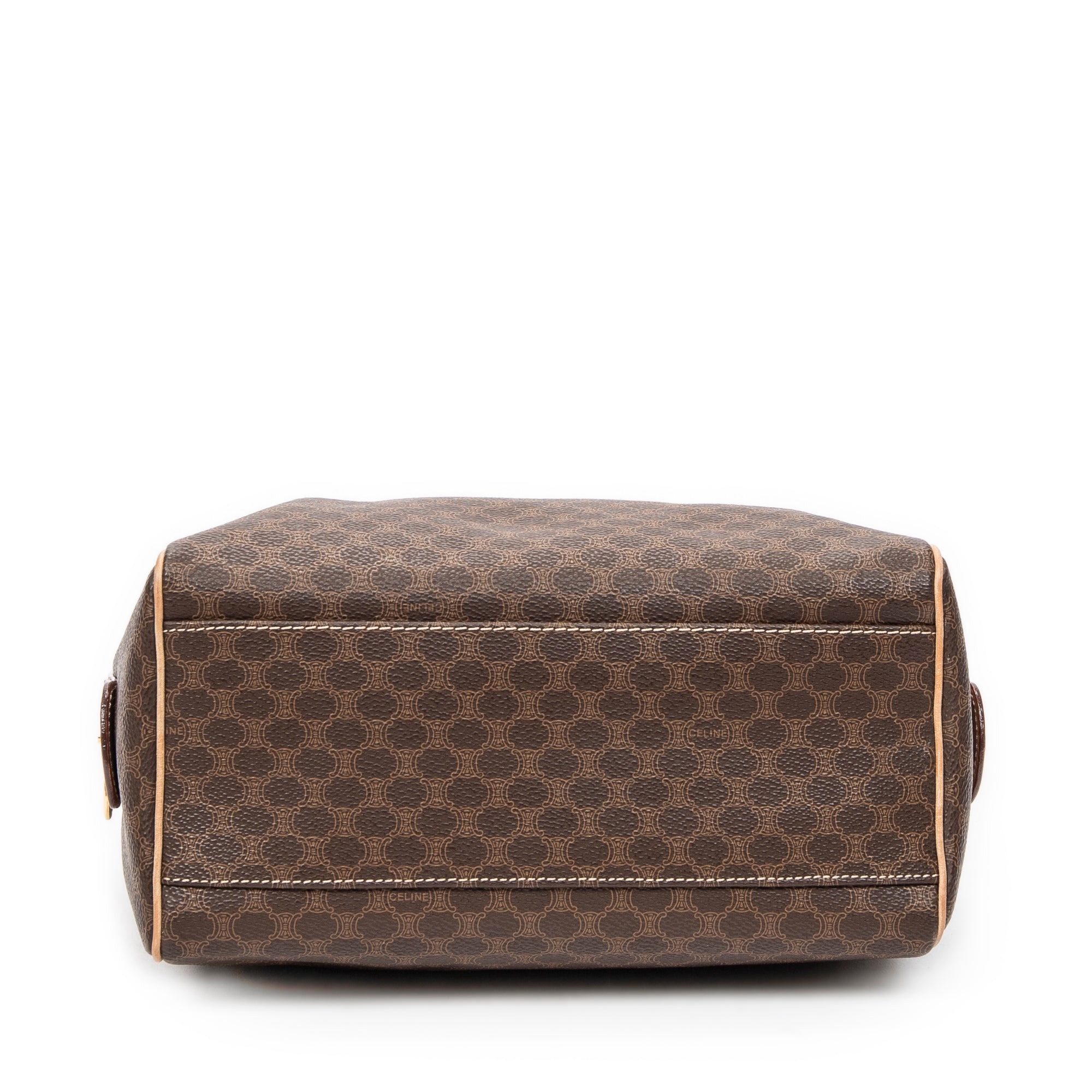 Handbag Small Boston Beige Macadam Coated Canvas