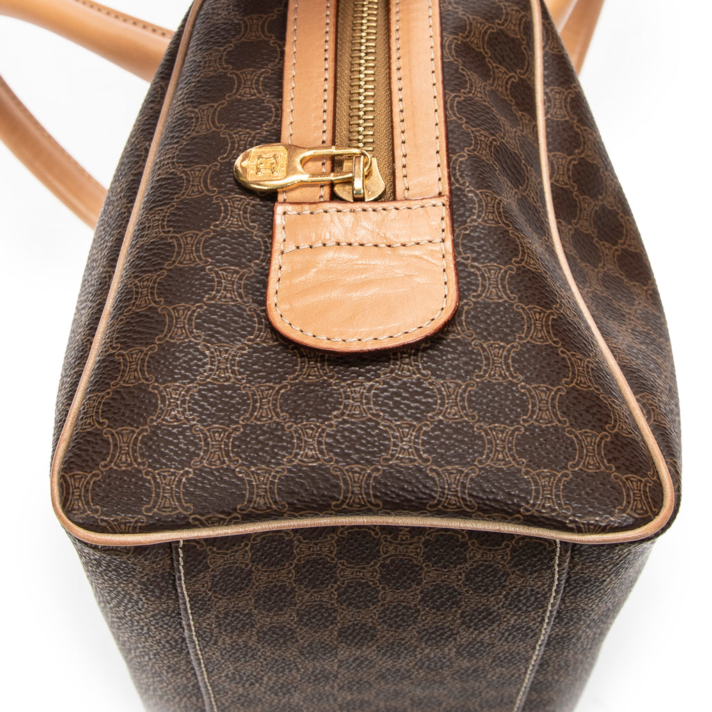 Handbag Small Boston Beige Macadam Coated Canvas