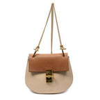 Shoulder Bag Small Drew Peach Grained Calfskin Leather