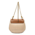 Shoulder Bag Small Drew Peach Grained Calfskin Leather