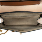 Shoulder Bag Small Drew Peach Grained Calfskin Leather