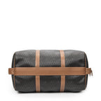 Travel Bag Medium Vintage Travel Boston Grey Honeycomb Coated Canvas