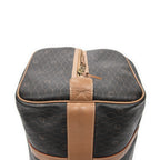 Travel Bag Medium Vintage Travel Boston Grey Honeycomb Coated Canvas