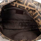 Bolso de Hombro Baguette de Lona Zucca Marrón
