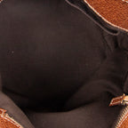 Shoulder Bag Small Bamboo Tote Brown Monogrammed Canvas
