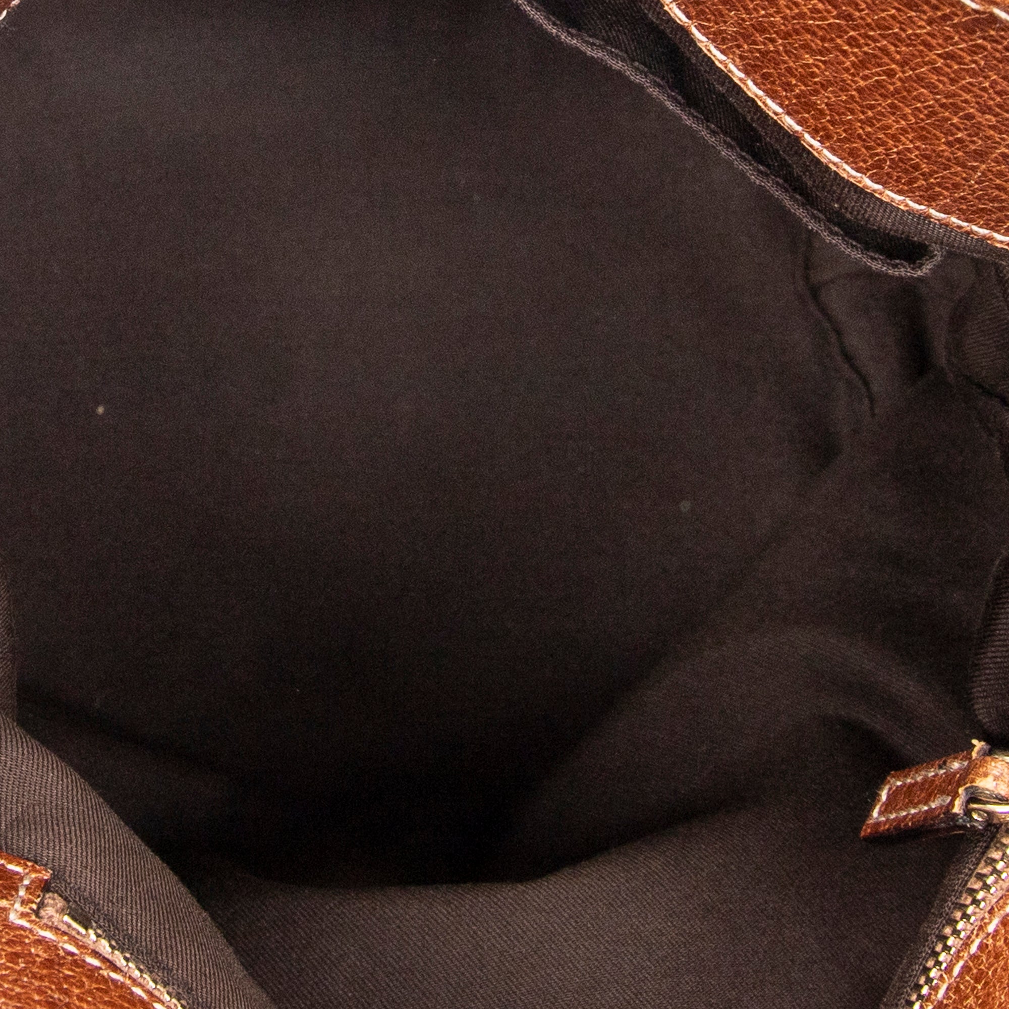 Shoulder Bag Small Bamboo Tote Brown Monogrammed Canvas