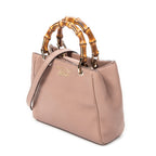 Shoulder Bag Mini Bamboo Shopper Light Pink Grained Calfskin Leather