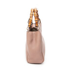 Shoulder Bag Mini Bamboo Shopper Light Pink Grained Calfskin Leather