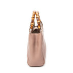 Shoulder Bag Mini Bamboo Shopper Light Pink Grained Calfskin Leather