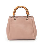 Shoulder Bag Mini Bamboo Shopper Light Pink Grained Calfskin Leather