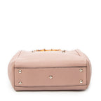 Shoulder Bag Mini Bamboo Shopper Light Pink Grained Calfskin Leather
