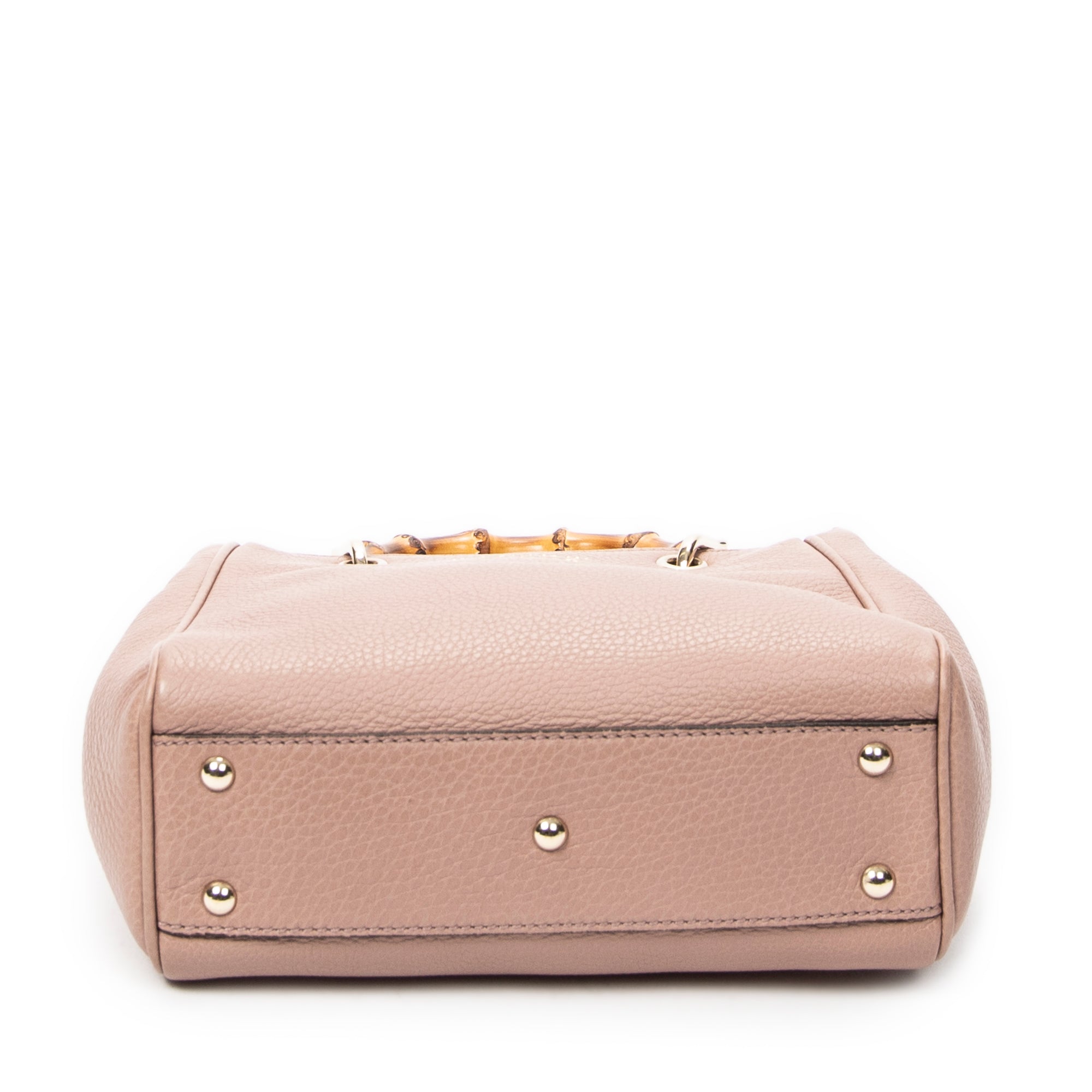 Shoulder Bag Mini Bamboo Shopper Light Pink Grained Calfskin Leather