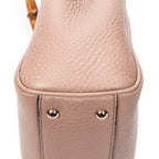 Shoulder Bag Mini Bamboo Shopper Light Pink Grained Calfskin Leather