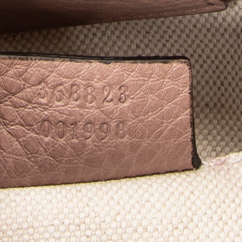 Shoulder Bag Mini Bamboo Shopper Light Pink Grained Calfskin Leather
