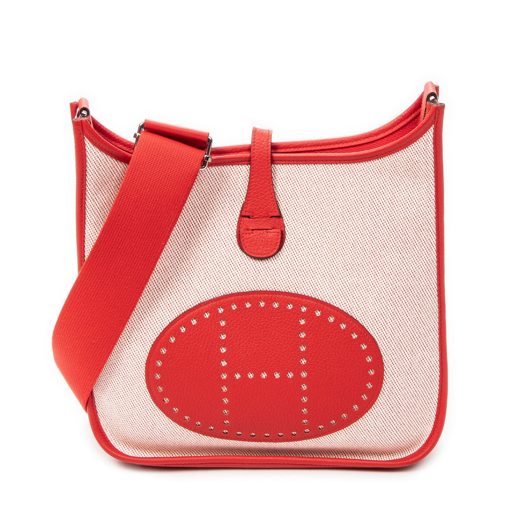 Shoulder Bag Evelyne III PM Red Toile H Canvas