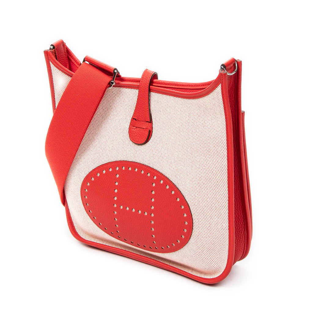 Shoulder Bag Evelyne III PM Red Toile H Canvas