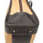 Shoulder Bag Vintage Amazona 28 Brown Suede Leather